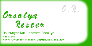 orsolya nester business card